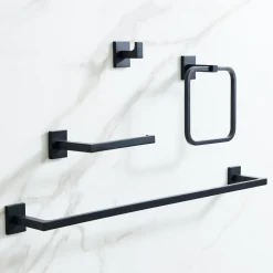 Abbington Bathroom Hardware - Matte Black