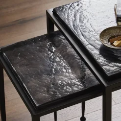 Abingdon Cast Glass Nesting Tables (12.5"–16")