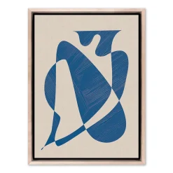 Abstract Nude Blue Framed Wall Art by Roseanne Kenny