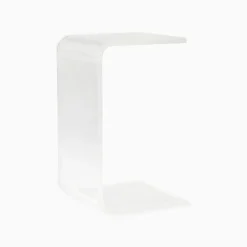 Acrylic C-Shaped Side Table (14")