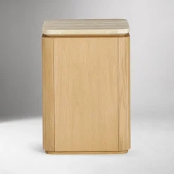 Adhara Square Travertine Side Table (14')
