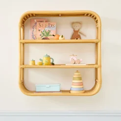 Adria Rattan Wall Shelf (25")