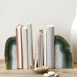 Agate Stone Bookends