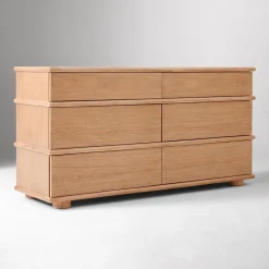 Aggie Cerused 6-Drawer Dresser (60")