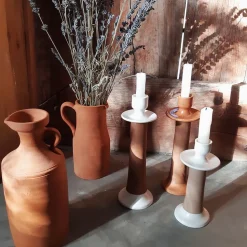 Alcantara Frederic Leather Wrapped Candle Holder