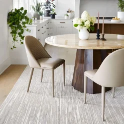 Aldrin Travertine Round Dining Table (60")