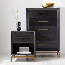 Alexa Burnished 5-Drawer Dresser (33.5")