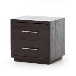 Alexa Burnished Pedestal 2-Drawer Nightstand (22")