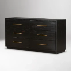Alexa Burnished Pedestal 6-Drawer Dresser (60")