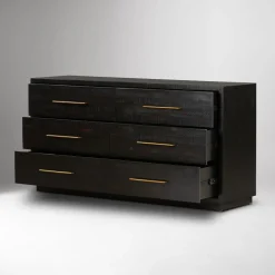 Alexa Burnished Pedestal 6-Drawer Dresser (60")