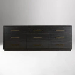Alexa Burnished Pedestal 9-Drawer Dresser (88”)
