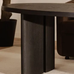 Anatola Solid Oak Oval Dining Table (86")