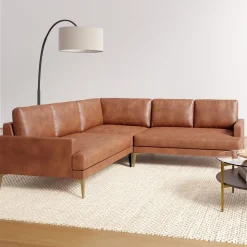 Andes Leather 3-Piece L-Shaped Sectional (94"–105")