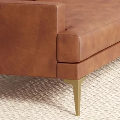 Andes Leather 3-Piece L-Shaped Sectional (94"–105")
