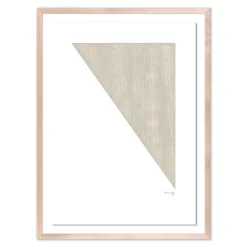 Angle II in Taupe Framed Wall Art by The Holly Collective
