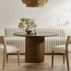 Anniina Channeled Dining Bench (72"–82")
