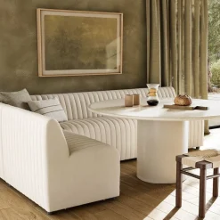 Anniina Channeled L-Shaped Dining Banquette (91"–110")