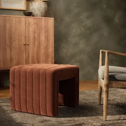 Anniina Channeled Ottoman (21")