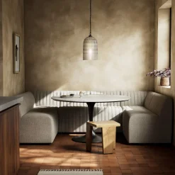 Anniina Channeled U-Shaped Dining Banquette (106"–119.5")