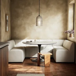 Anniina Channeled U-Shaped Dining Banquette (106"–119.5")