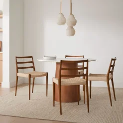 Anton Round Marble Pedestal Dining Table (48")