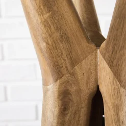 Anton Solid Wood Coat Rack - Burnt Wax