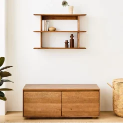 Anton Solid Wood Entryway Bench (44"–62")