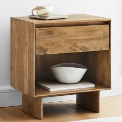 Anton Solid Wood Open Nightstand (22")