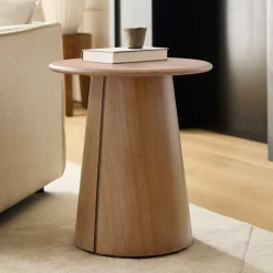 Anton Solid Wood Round Side Table (20")