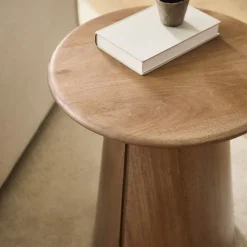 Anton Solid Wood Round Side Table (20")