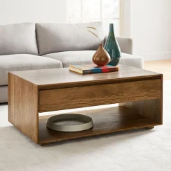 Anton Solid Wood Storage Coffee Table (42")