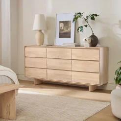 Anton Solid Wood Wide 9-Drawer Dresser (85")