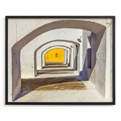 Arches and Yellow Framed Wall Art by Minted for West Elm