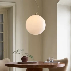 Aria Round Glass Pendant (12"–16")
