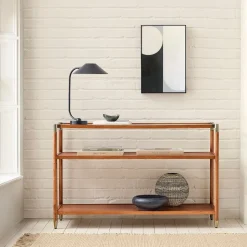 Arnet Solid Wood and Glass Console (48")