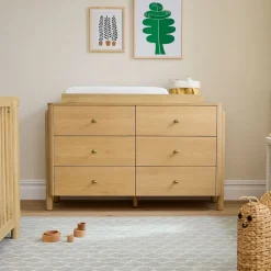 Atlas 6-Drawer Wide Dresser with Removable Topper (56")