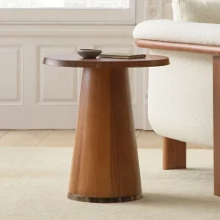 Aubin Pedestal Side Table (20")