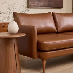 Auburn Leather 2-Piece Chaise Sectional (107")