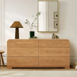 Ava Cerused 6-Drawer Dresser (64")