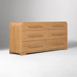 Ava Cerused 6-Drawer Dresser (64")