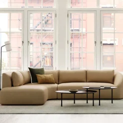 Aviana Leather 3-Piece Bumper Chaise Sectional (122")