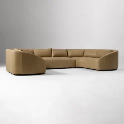 Aviana Leather 3-Piece U-Shaped Sectional (155")