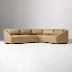 Aviana Leather 2-Piece Wedge Sectional (121")