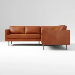 Axel Leather 3-Piece L-Shaped Sectional (95")