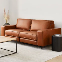 Axel Motion Reclining Leather Sofa (78")