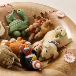 Baby's First Holiday Felt Animal Ornaments