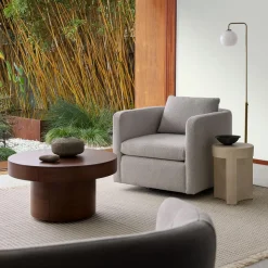 Bacall Curved Swivel Chair