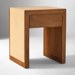 Baldwin Raffia Storage Side Table (18")