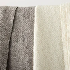 Basketweave Boucle Throw