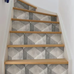 Bauhaus Distressed Wood Wallpaper